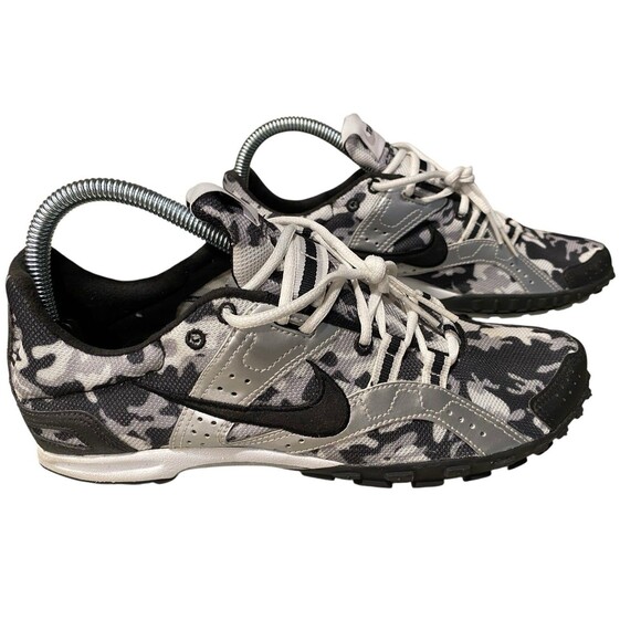 Rare Nike Bowerman Track & Field Running Cleats Shoes Camo Black Gray Men's 7 - Picture 4 of 9